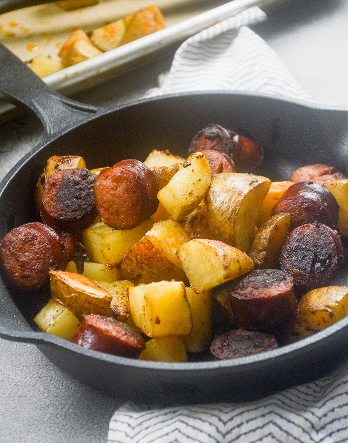 Oven Roasted Smoked Sausage and Potatoes Recipe Diaries