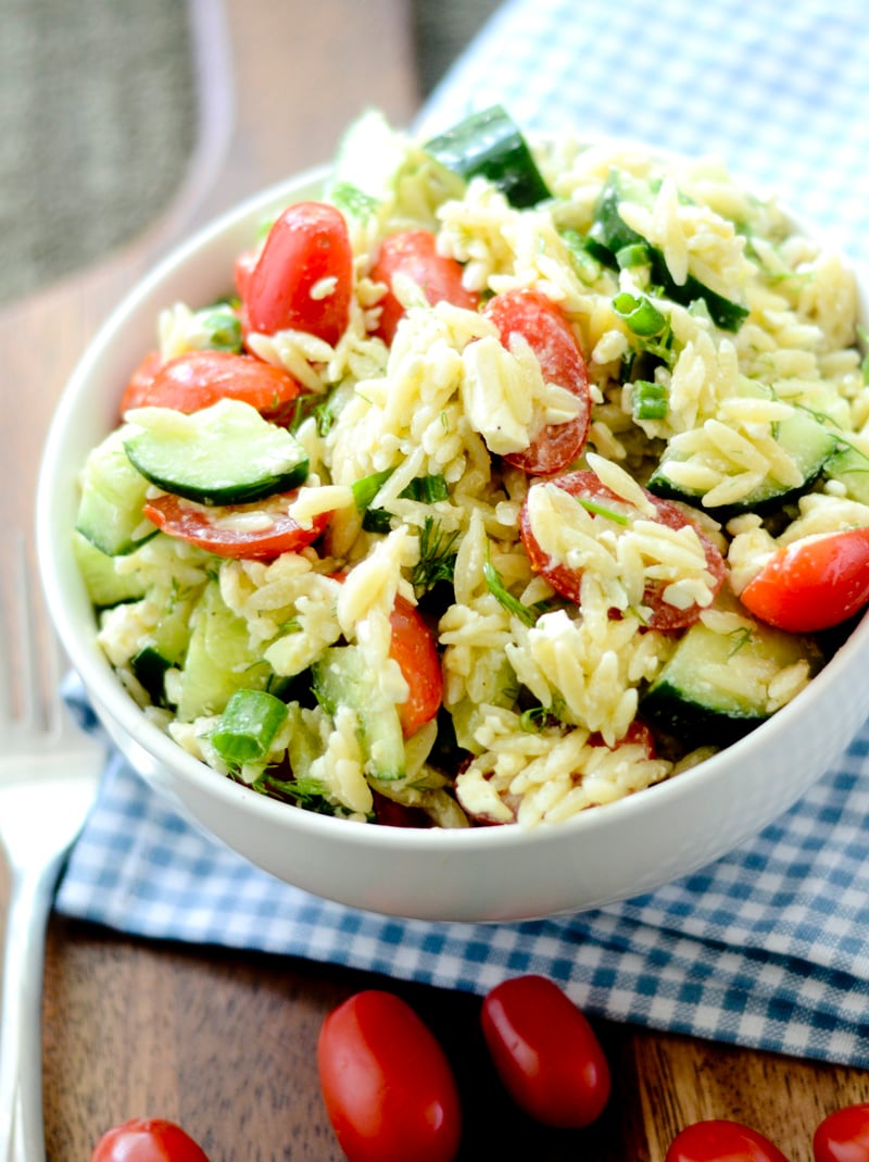 Greek Orzo Salad with Mustard-Dill Vinaigrette 006