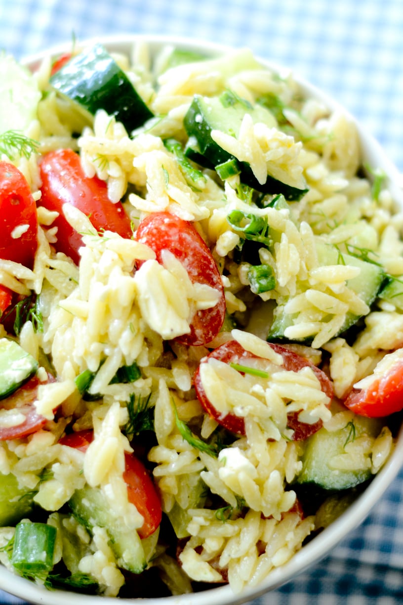 Greek Orzo Salad with Mustard-Dill Vinaigrette 014