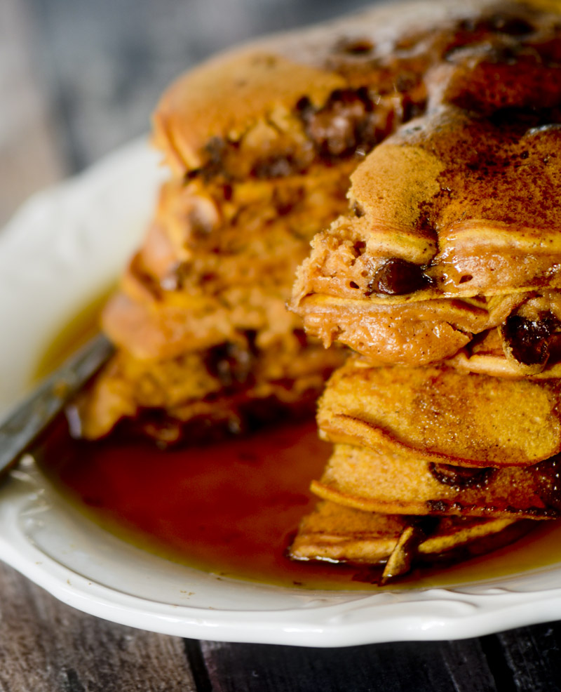 Chocolate Chip Pumpkin Pancakes Recipe Diaries