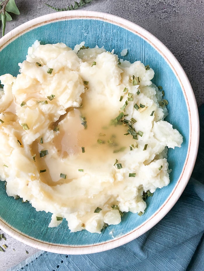 Slow Cooker Garlic Mashed Potatoes