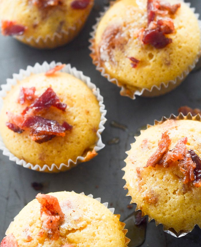 Maple-Bacon Cornbread Muffins - These muffins are great for dunking in your chili.