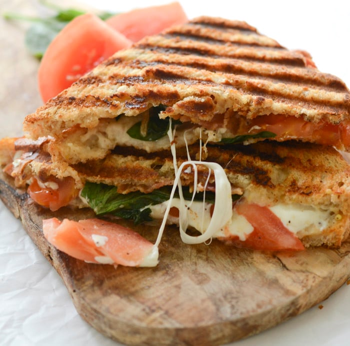 Whole Wheat BLT Caprese Panini – Recipe Diaries