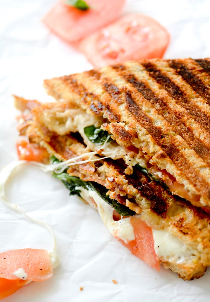 Whole Wheat BLT Caprese Panini – Recipe Diaries
