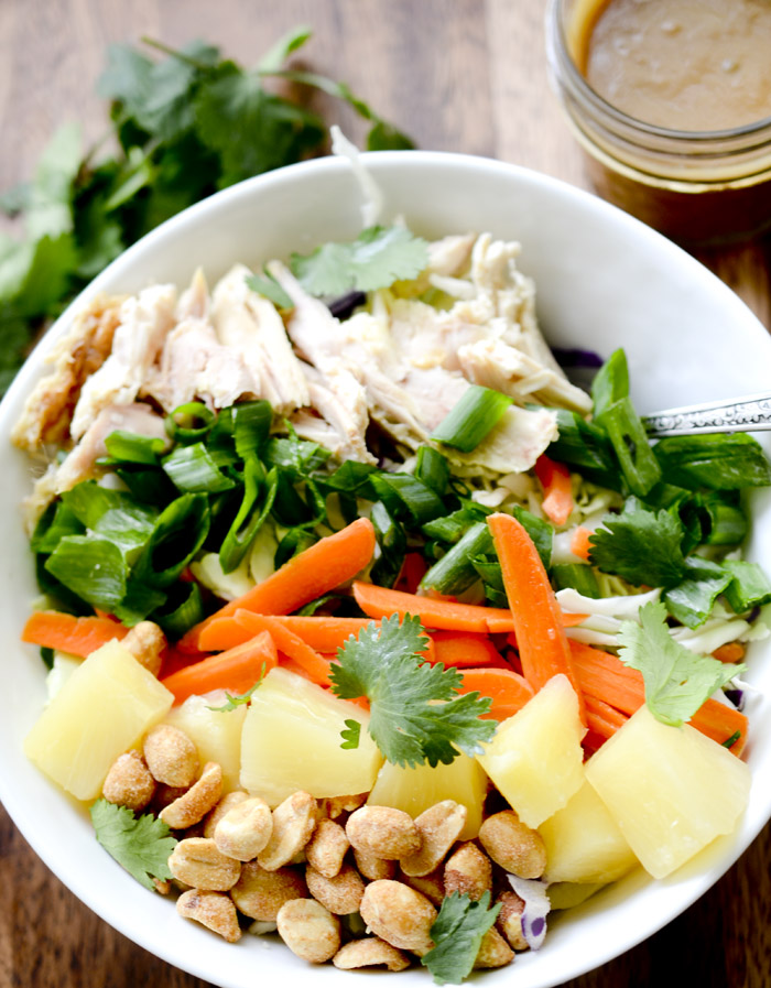 Chopped Thai Chicken Salad with Peanut Dressing 8 points per serving