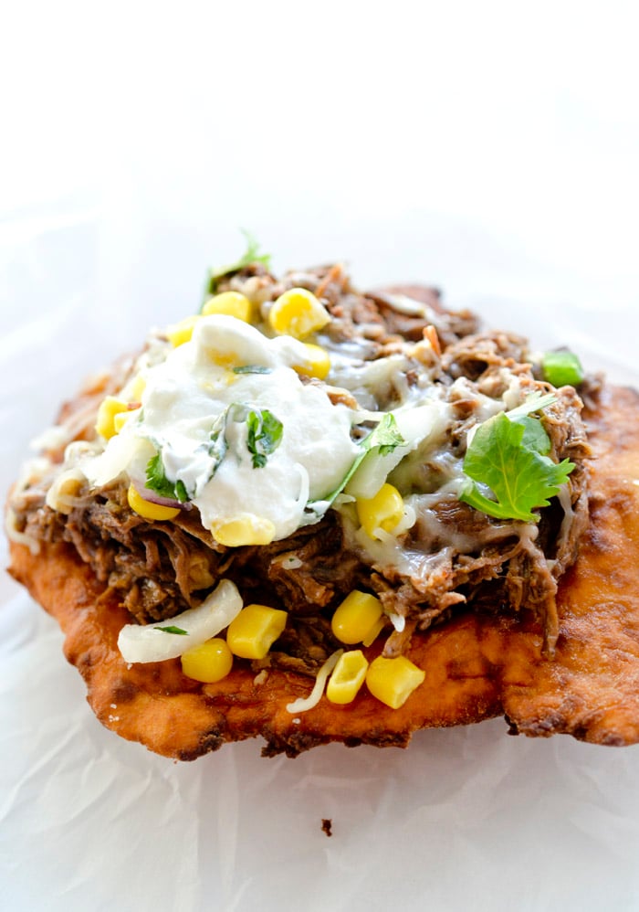 Oofda Tacos aka as Indian Fried Bread Tacos are the perfect street fair food.
