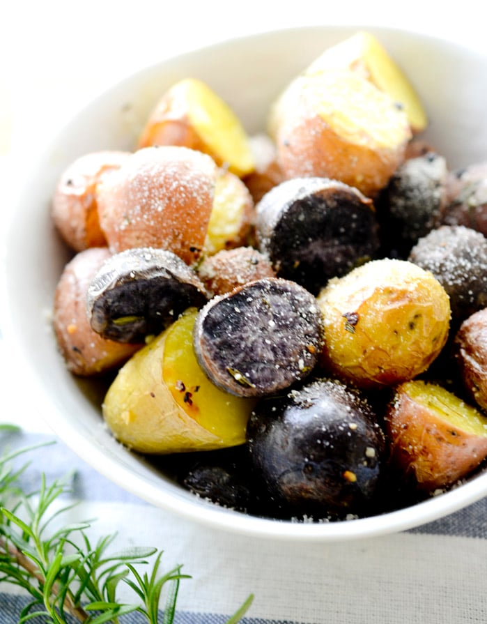 Red, White, and Blue Rosemary and Parmesan Potatoes
