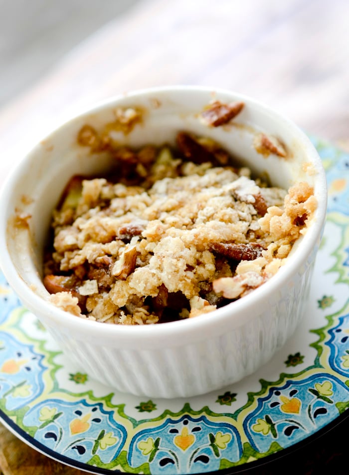 Individual Microwave Apple Crisp