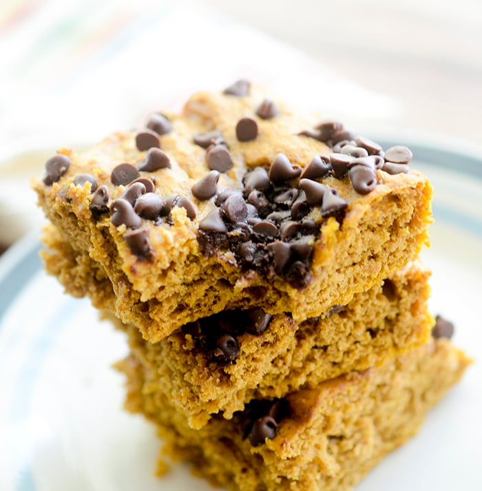 Weight Watcher's Pumpkin Chocolate Chip Bars