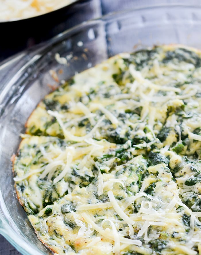 Crustless Spinach and Gouda Quiche