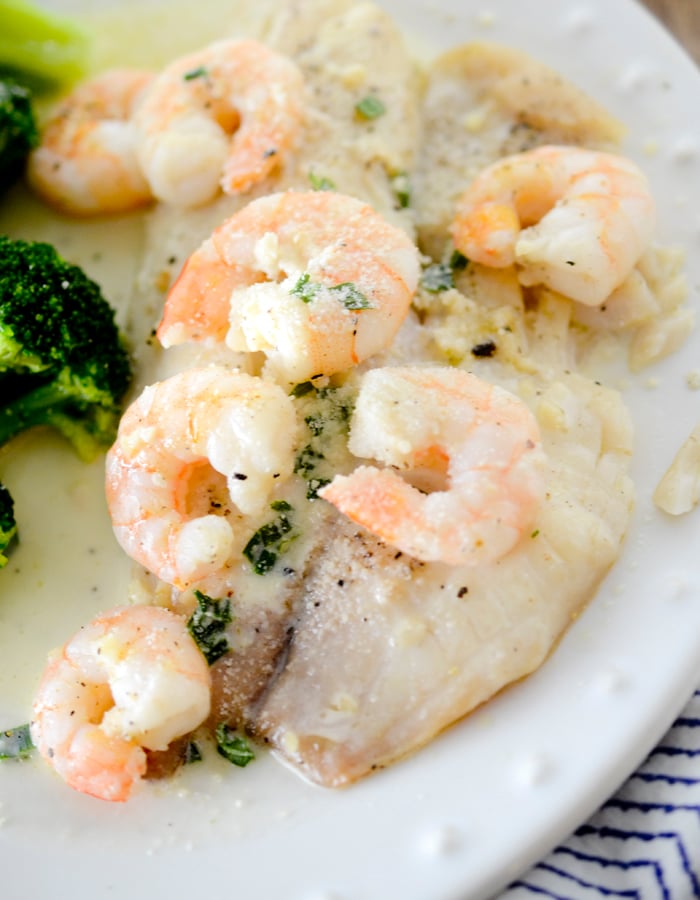 Olive Garden's Baked Tilapia with Shrimp 