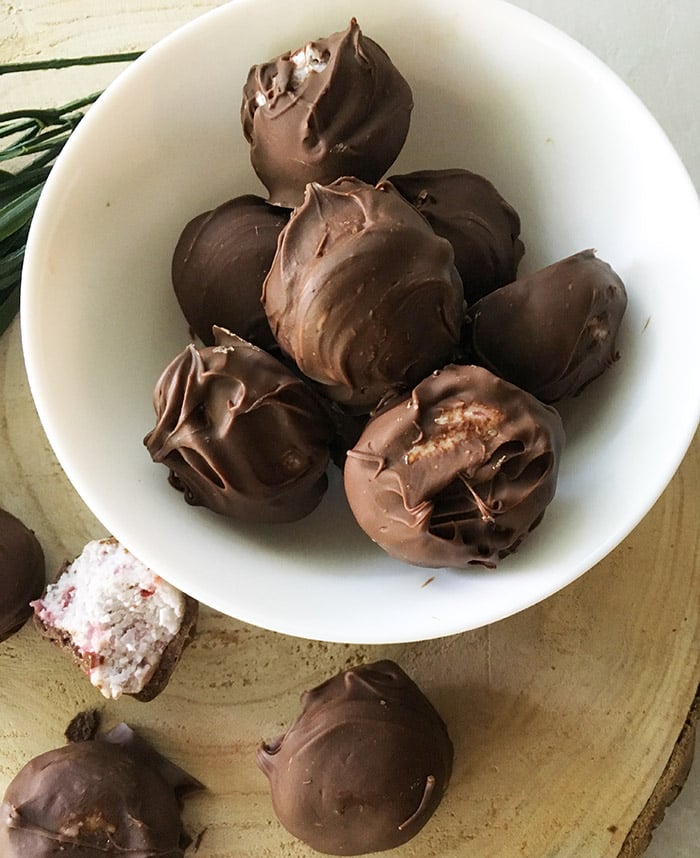 Strawberry Coconut Truffles