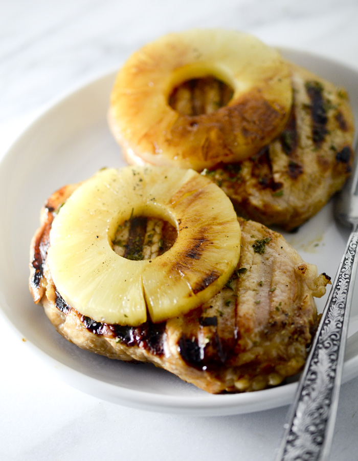 Skinny Teriyaki Pork Chops with Pineapple