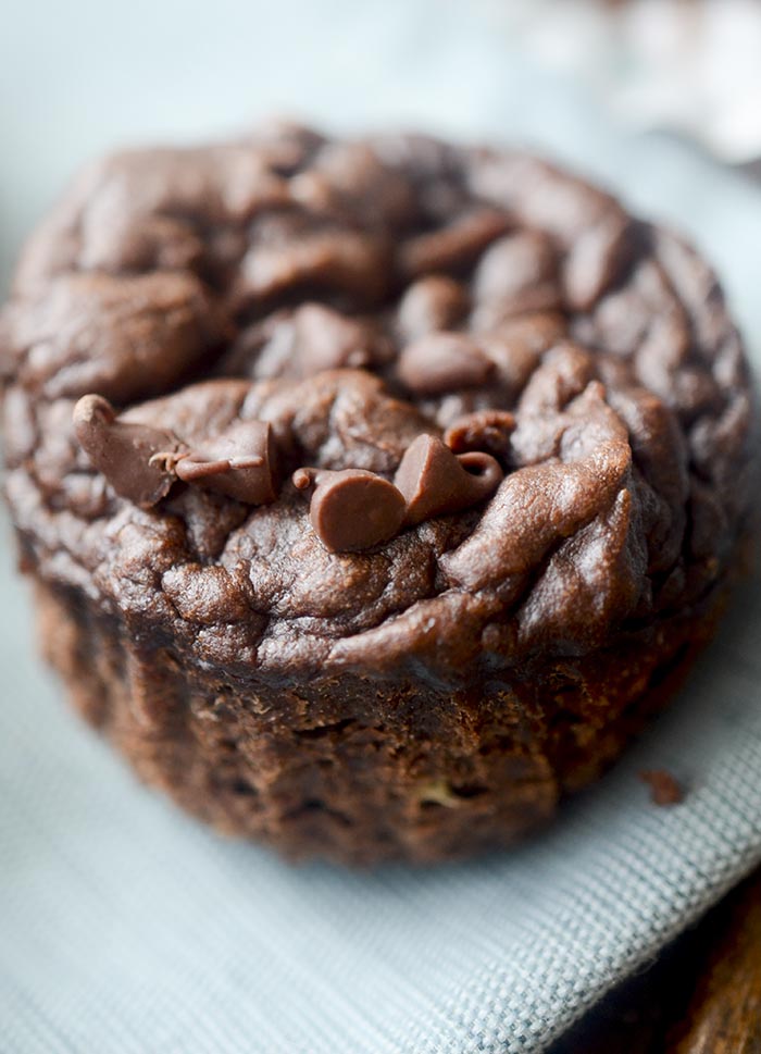 Healthy 3 Ingredient Chocolate Muffins