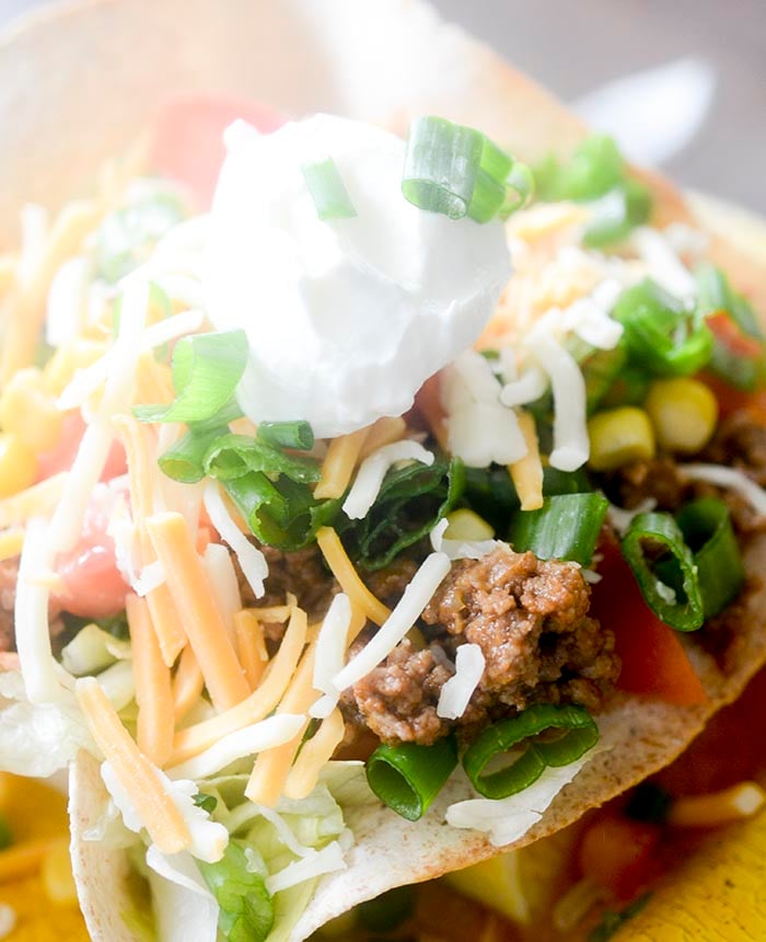 Healthy Baked Taco Salad Bowls