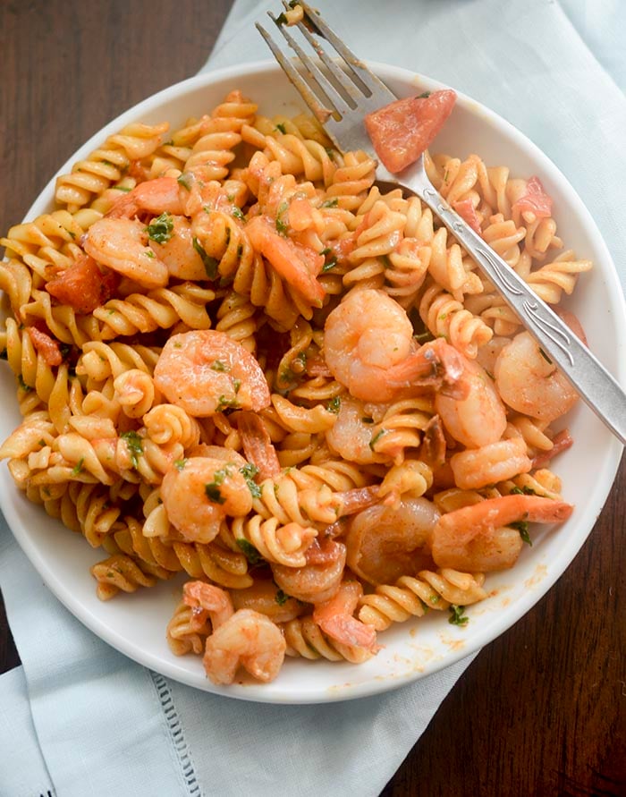 Creamy Tomato and Shrimp Pasta