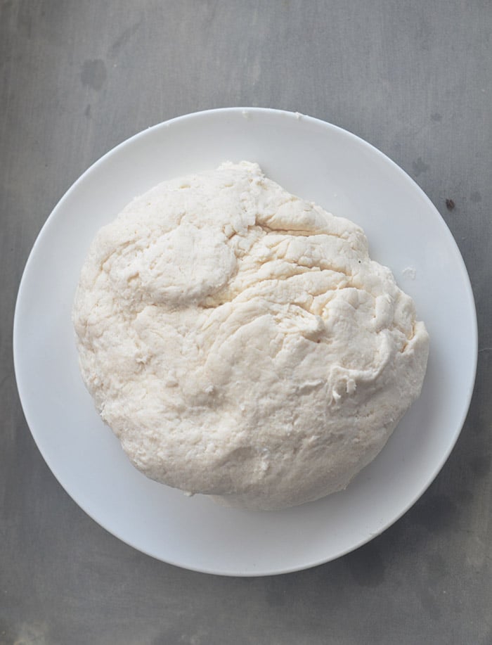 2 ingredient dough on a white plate 