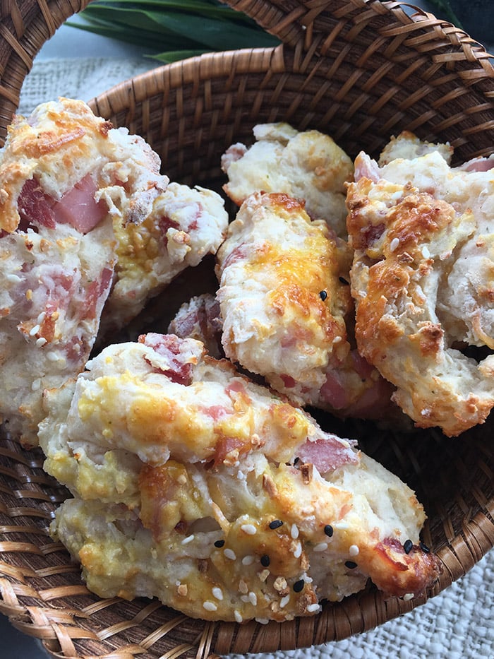 Ham and Cheddar Scones