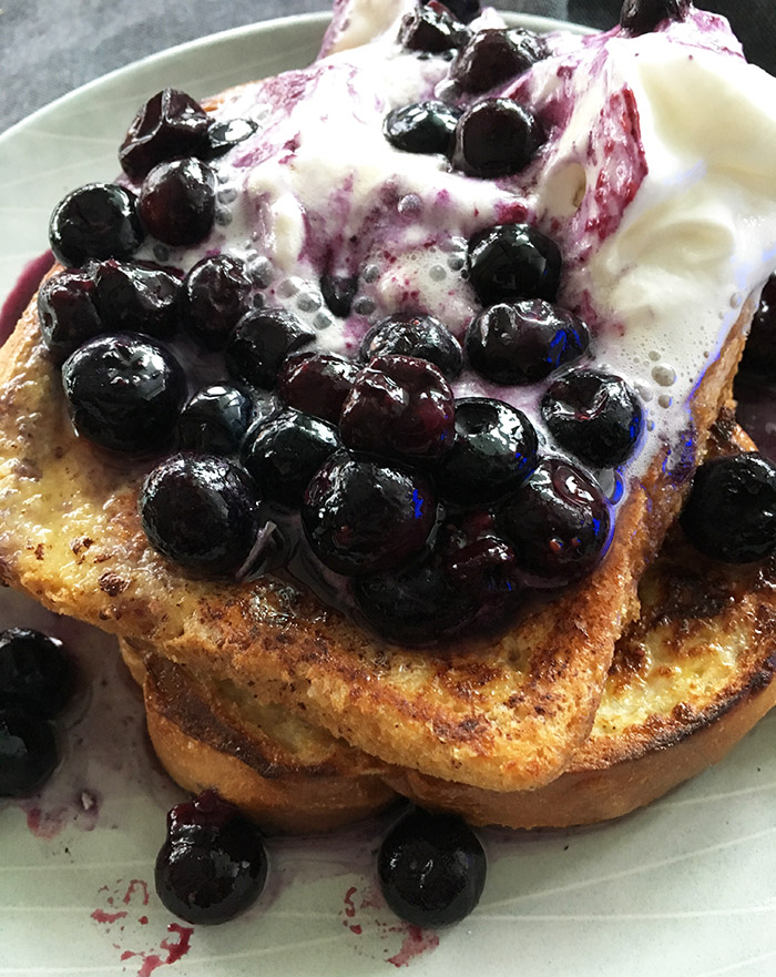 Blueberries and Cream French Toast