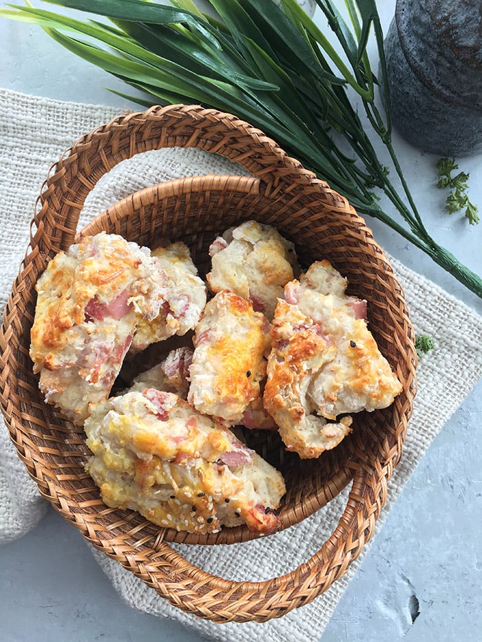 Ham and Cheddar Scones