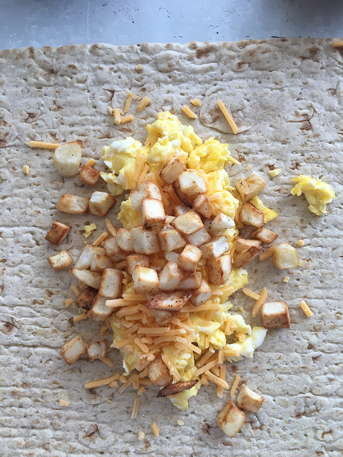 How to Assemble Breakfast Burritos