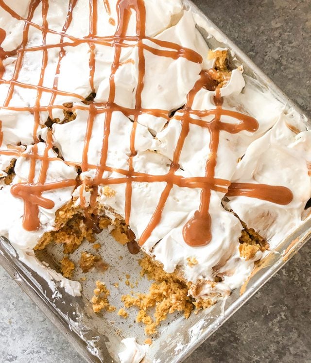 Caramel Pumpkin Poke Cake