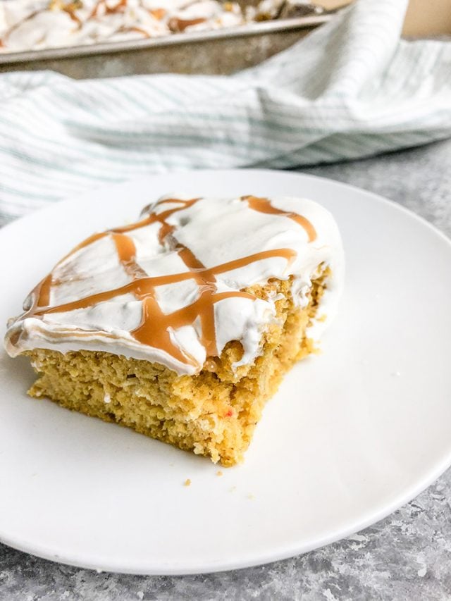 Caramel Pumpkin Poke Cake