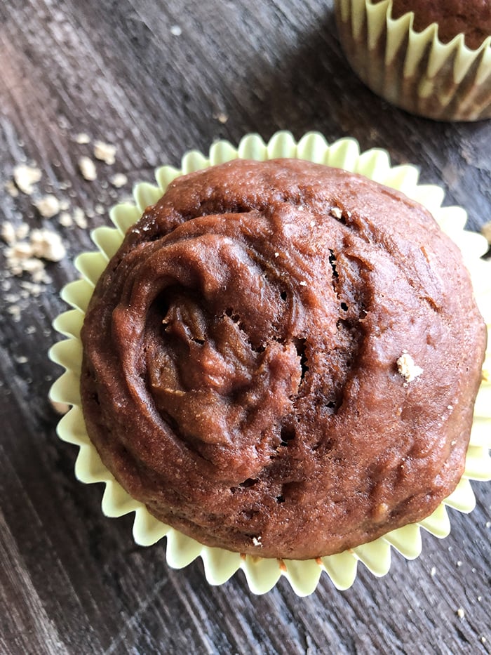 Skinny Chocolate Greek Yogurt Muffins