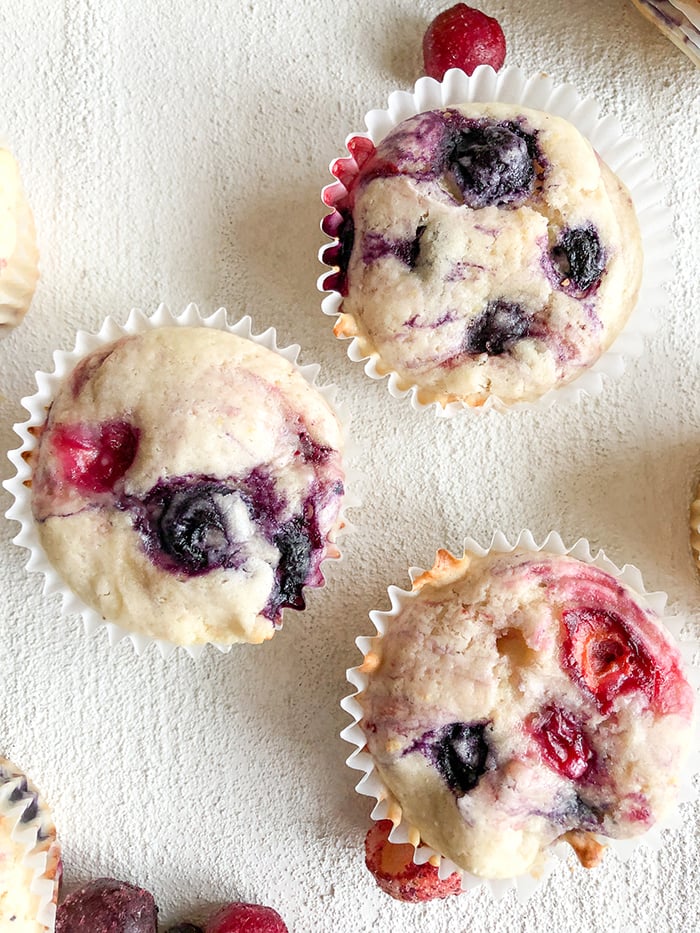 Mixed Lemon Berry Muffins 