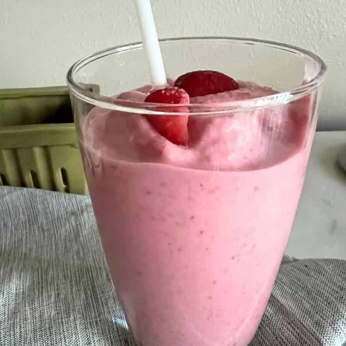 Strawberry cheesecake smoothie.