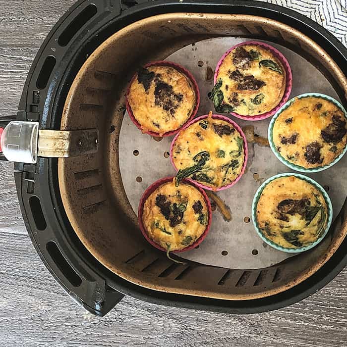 Air Fryer Egg Bites with Sausage
