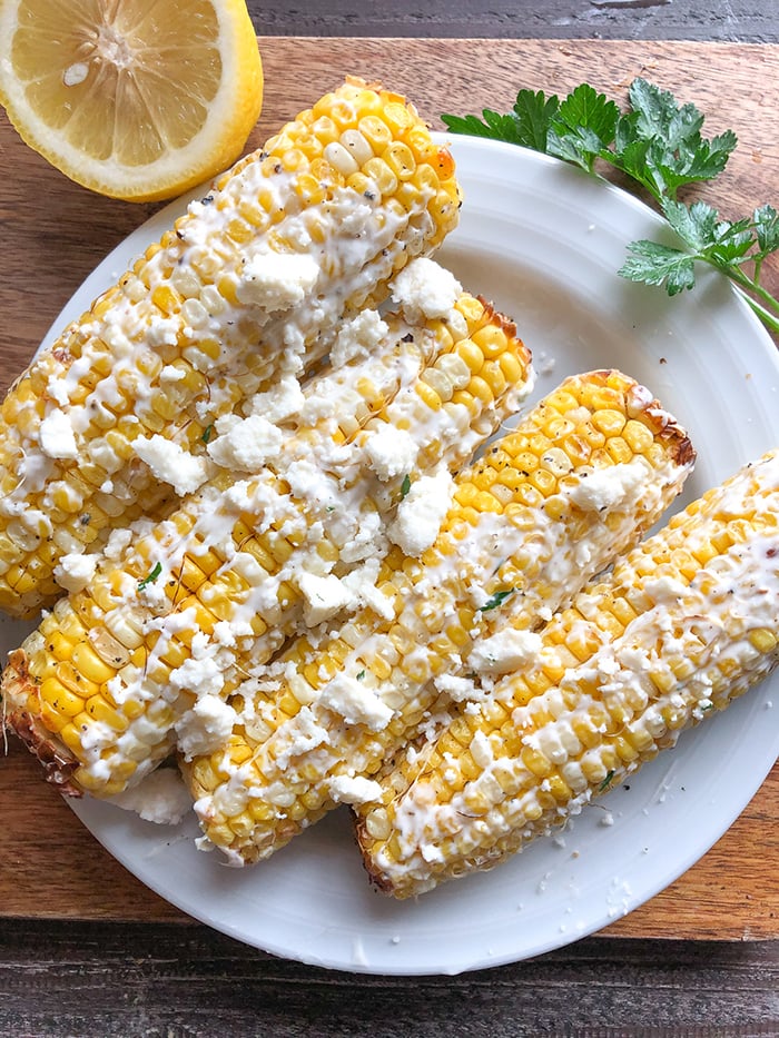 Air Fryer Corn on the Cob Mexican Street Corn 