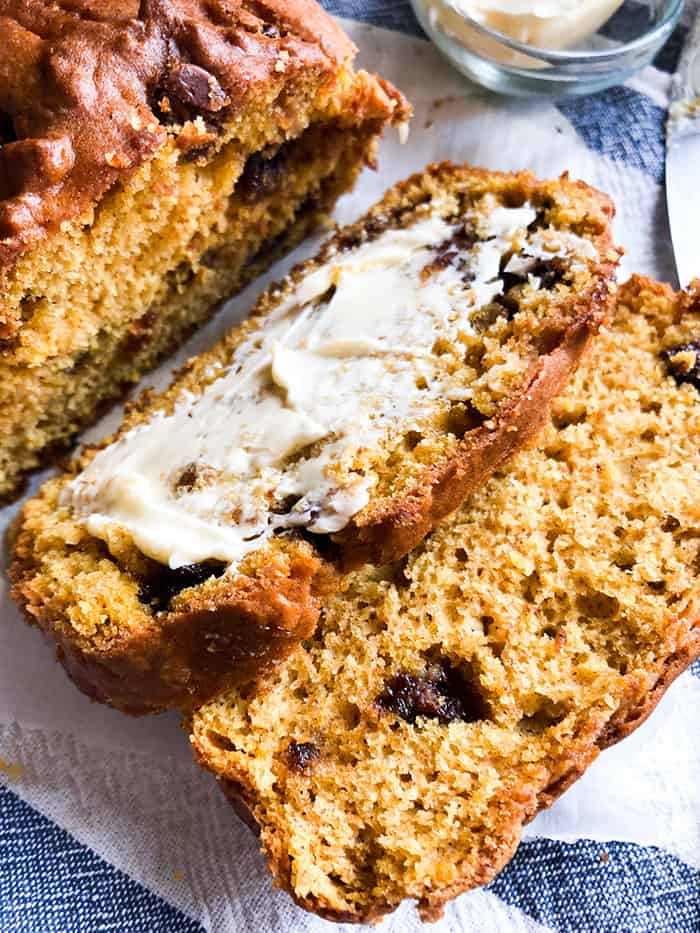 Chocolate Chip Pumpkin Bread 