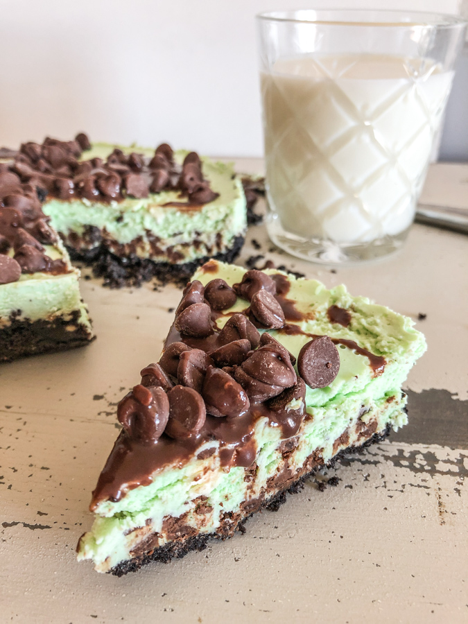 Instant Pot Cheesecake - Mint Chocolate Chip 