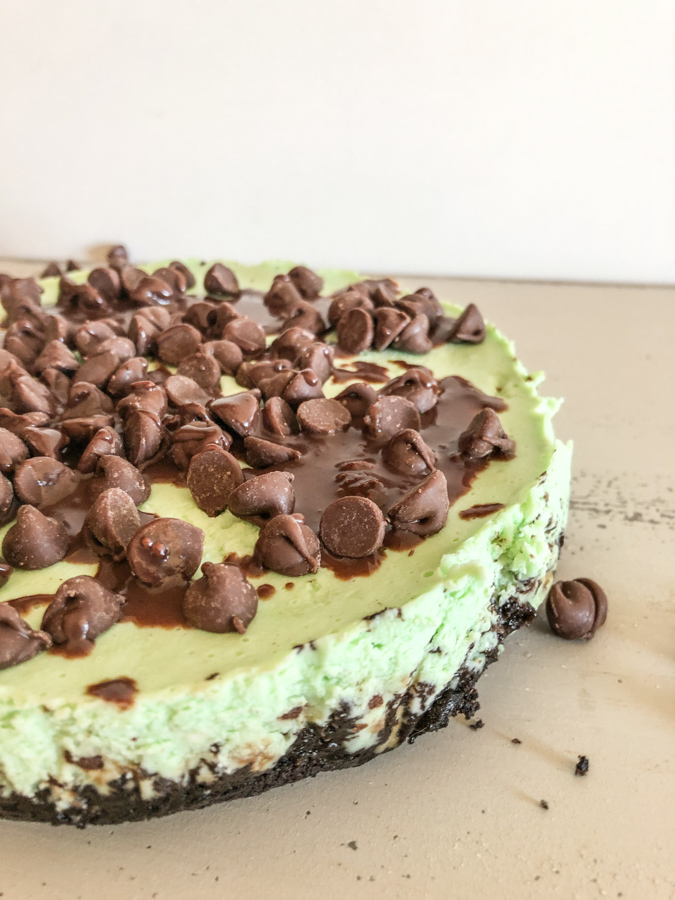 Instant Pot Cheesecake Mint Chocolate Chip 
