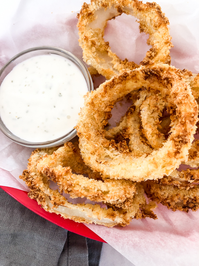 Baked Onion Rings or Air Fryer Onion Rings 