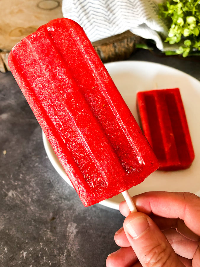 Fresh Strawberry Popsicles