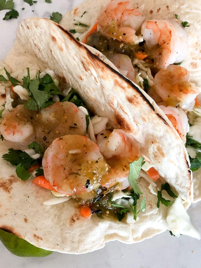 Shrimp Tacos with Salsa 