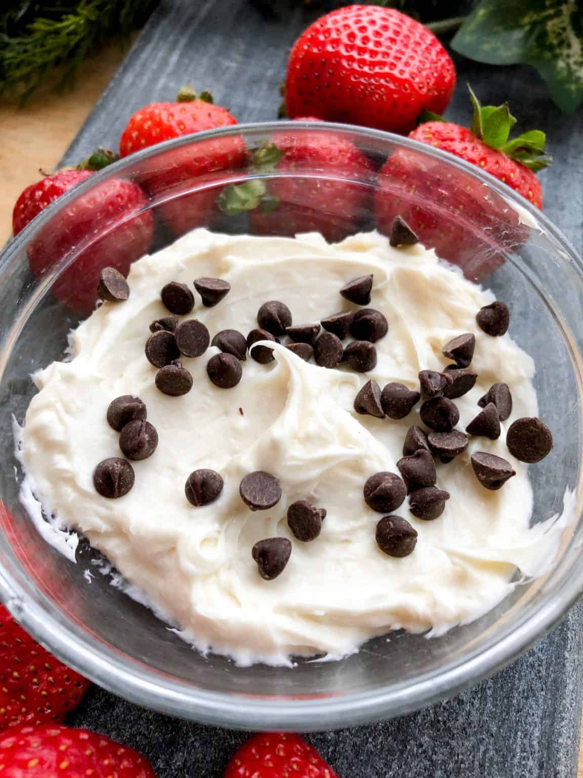 Easy Chocolate Chip Cheesecake Dip - Recipe Diaries