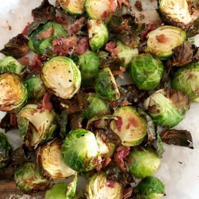 Air Fryer Brussel Sprouts with Bacon