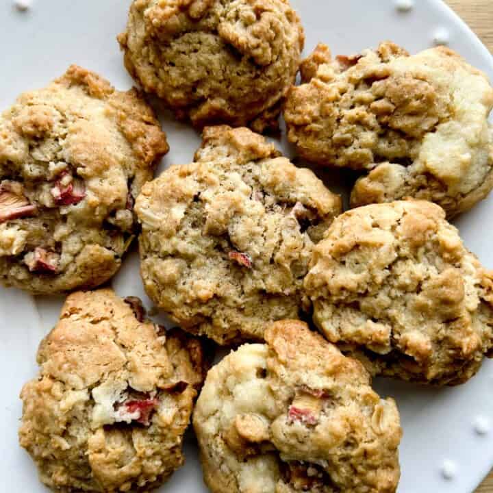 Frosted Oatmeal Frosted Rhubarb Cookies with Cream Cheese Frosting Recipe Diaries