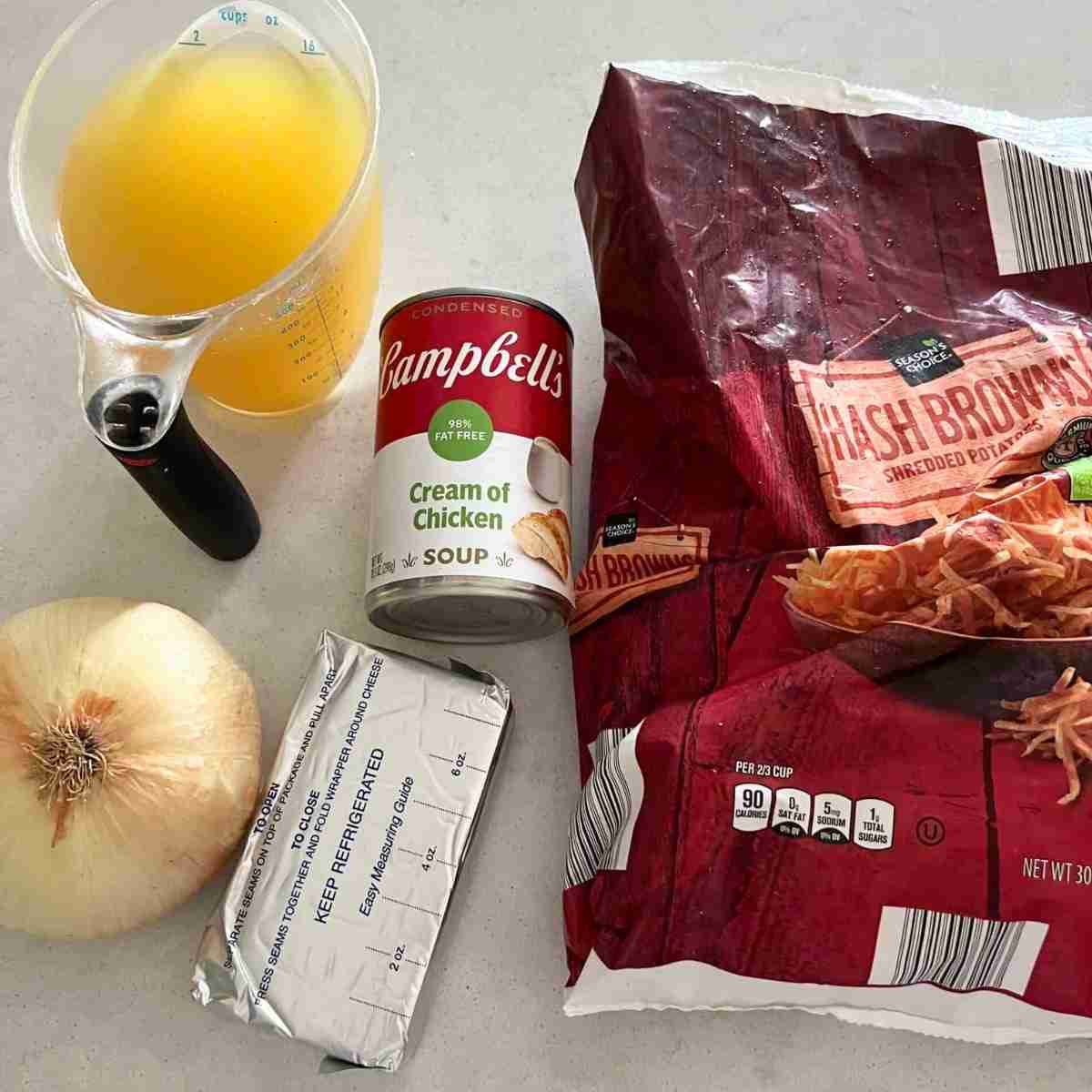 Ingredients Needed for Potato soup. 