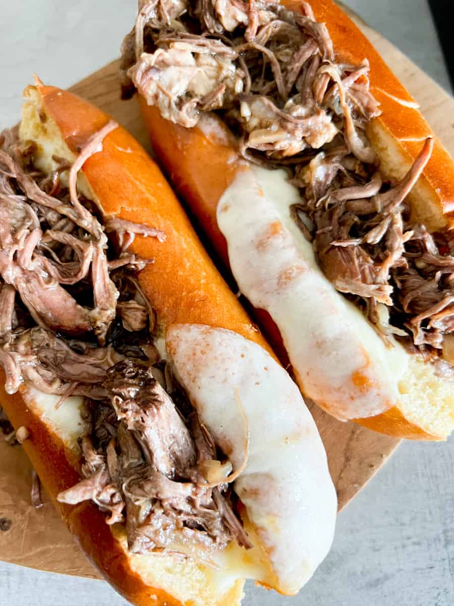 Easy French Dip Sandwiches with Brown Gravy 