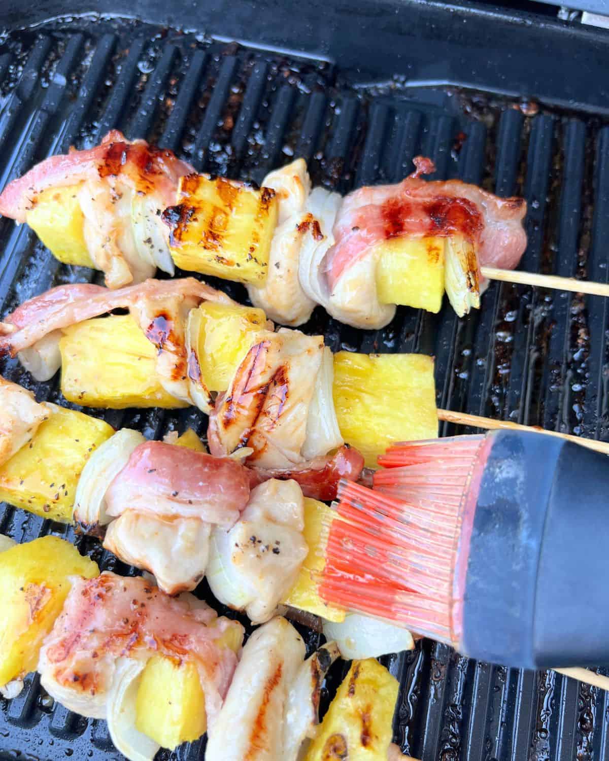 Chicken Curry Skewers with Pineapple done in an Instant Omni Pro