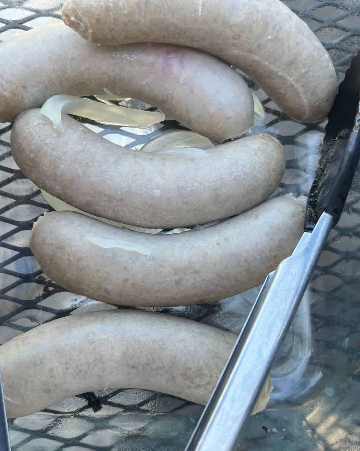 Reserved beer brats ready for grill. 