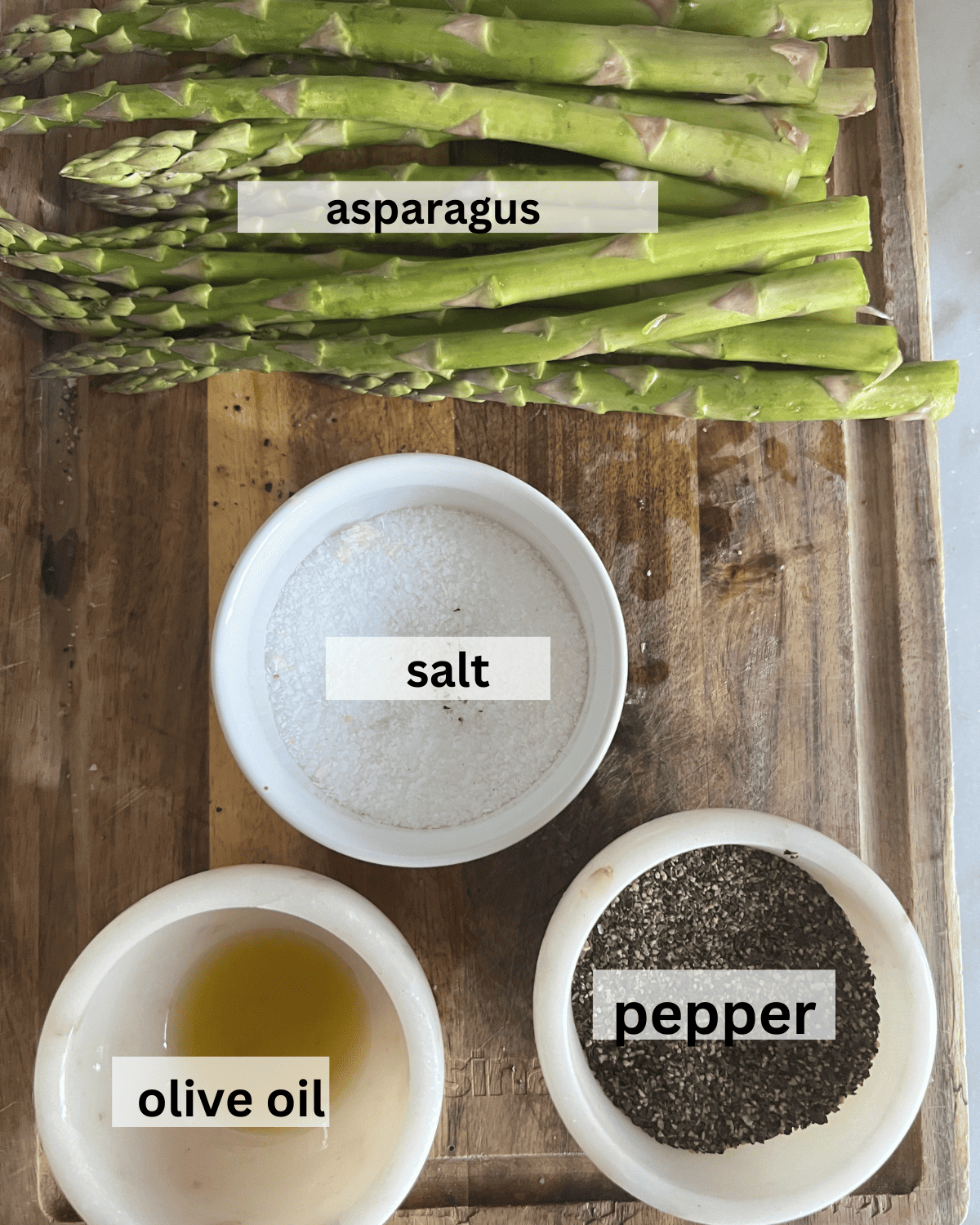 Ingredients Needed for Smoked Asparagus. 