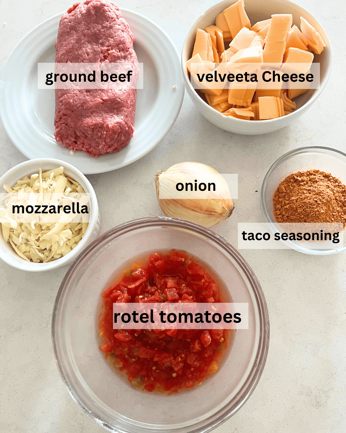 ingredients for how to make smoked queso 