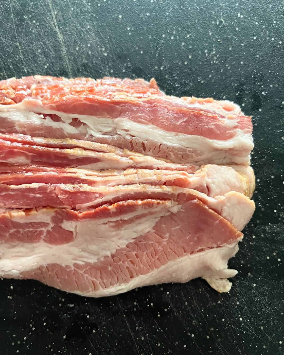 Ingredients needed for air fryer bacon.