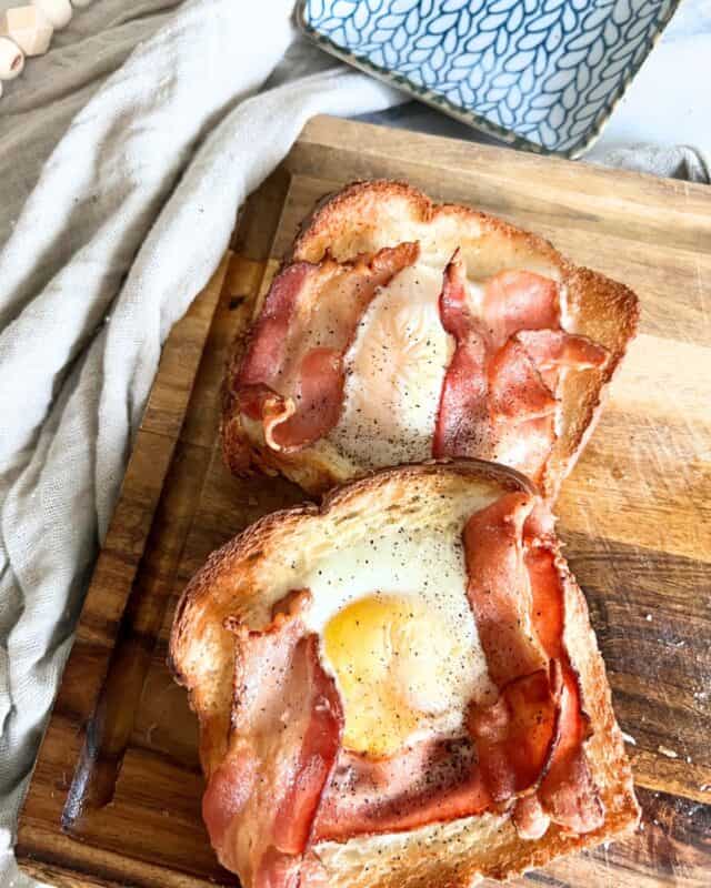 Air Fryer Bacon and Egg Toasts Tiktok Breakfast Hack! Recipe Diaries