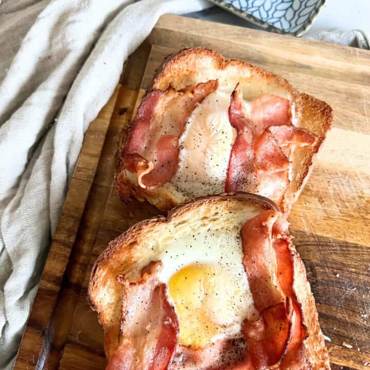 Air Fryer Bacon and Egg Toasts Tiktok Breakfast Hack! Recipe Diaries
